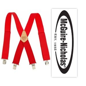 McGuire-Nicholas 2" Red Suspenders